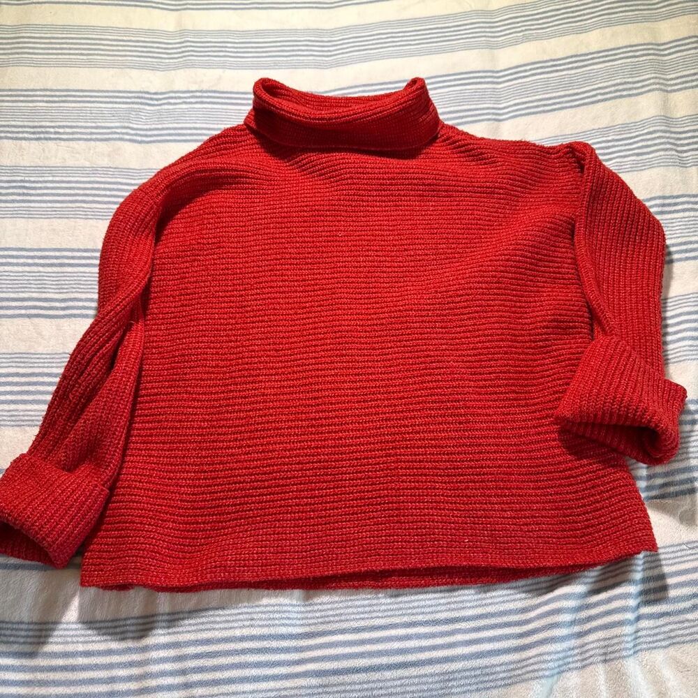 Pilcro Women's Red and Orange Jumper